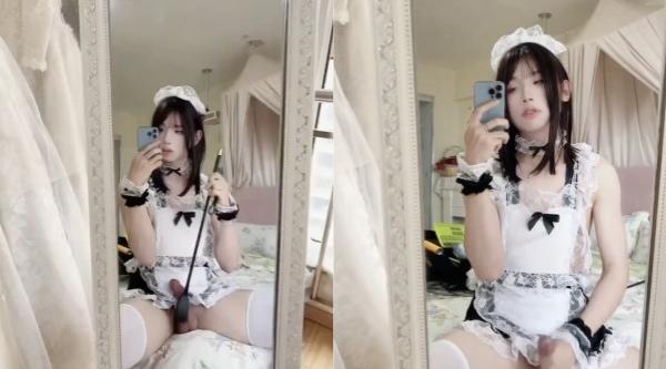 漂亮白丝伪娘,当你不在家时你的女仆都在干嘛,发情期没有小哥哥只能偷偷自慰呗 - 国产自拍视频