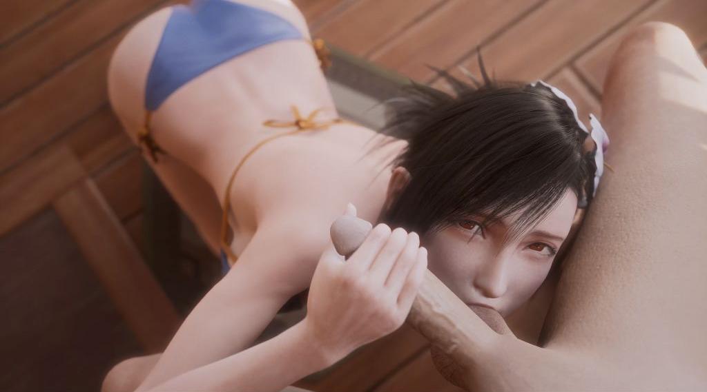 [juicyneko] Tifa – Resort Blowjob – 4K