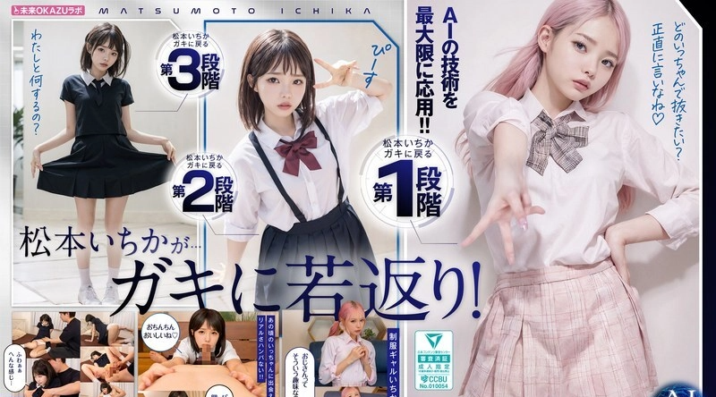 AILB-009 | 松本いちか | 与回到童年时代的松本一花中出AI松本一花开始 - 松本一香