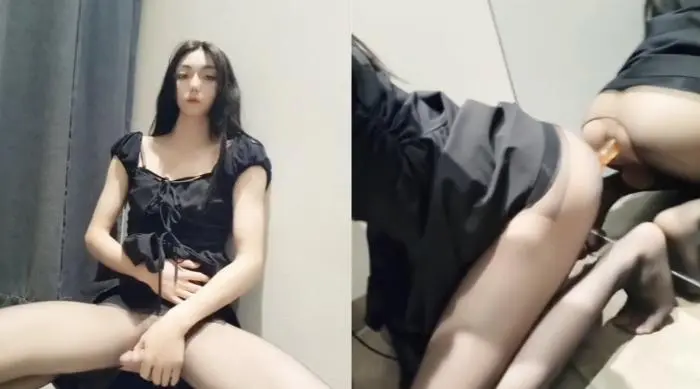 出去逛街裤里丝袜塞着假鸡 忘记穿内裤哪知走着就往外掉 只能边走边塞 发情了只能去试衣间自己解决