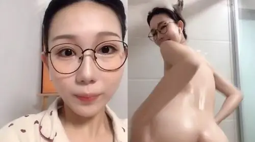 【最新高端泄密】沈阳眼镜妹田静怡与男友视频洗澡泄密 女主超清纯