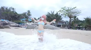 国产原创自拍色情视频 樱花小猫海岛特辑，机票酒店花了好多钱，希望哥哥们多多支持