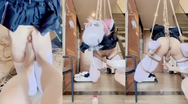 白丝伪娘 啊啊受不了快停下来 马上要出来了 龟头责啊 哪里有用脚还龟头责的啊惨无人道 欺负啊 又钓小男娘上钩