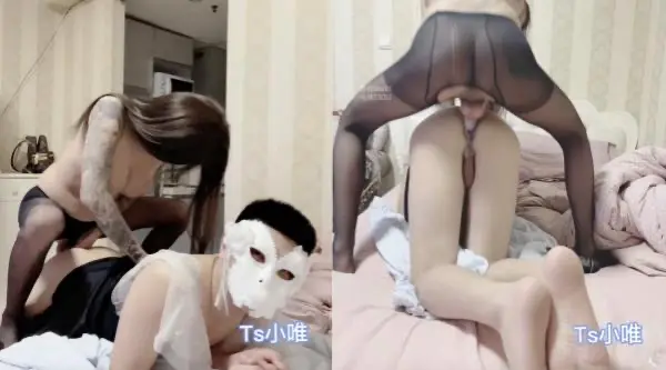 丰满魅妖 · Ts贝微微· ：黑丝大妖屌，后入揪着酒吧舞男头发就艹，异常猛烈，你肏我，我操你！